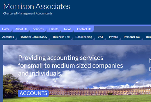 Accountancy website design in Bath