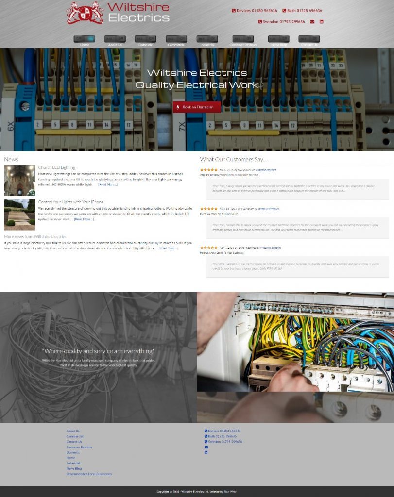 wiltshire-electrics-website design