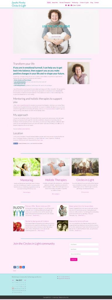 Wellness website design
