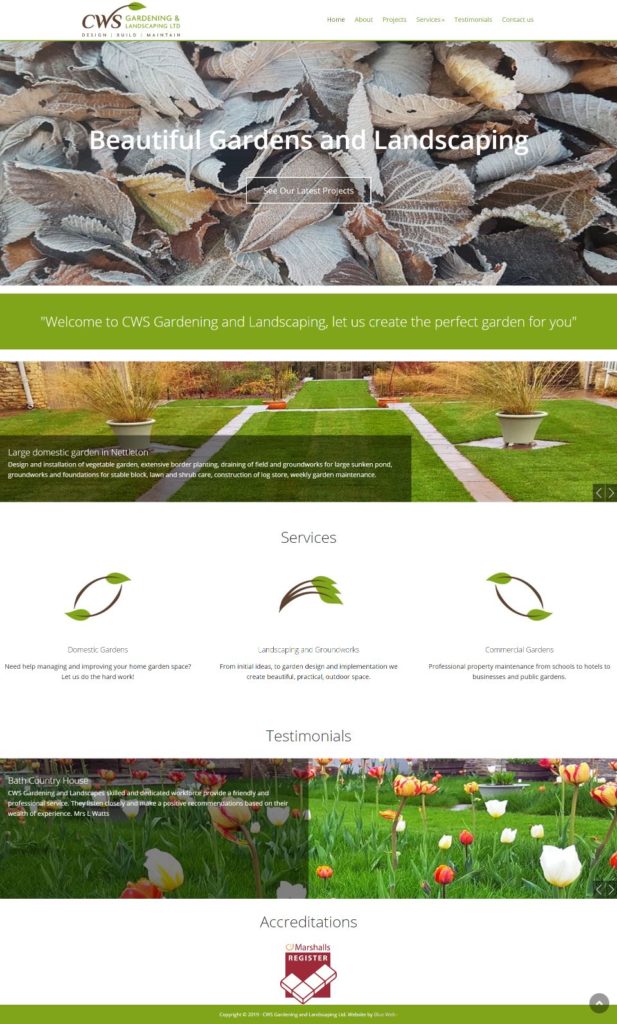 Landscaping website design
